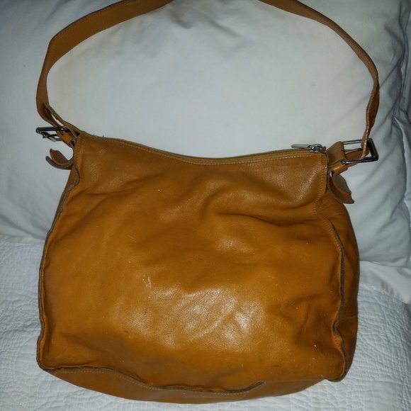Italian Leather Hobo Slouch Bag - Nutmeg - Picture 2 of 7